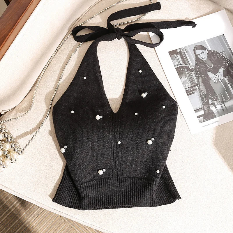 Amélie Backless Halter Top