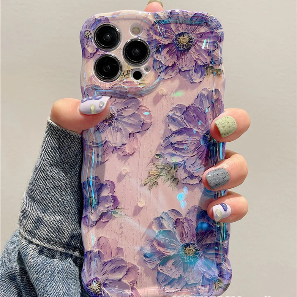 Vintage Floral Clear iPhone Case | Pink Blossom Aesthetic Case