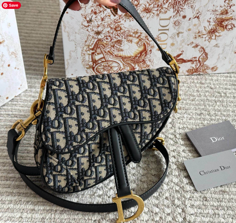 Noir Monogram Saddle Bag