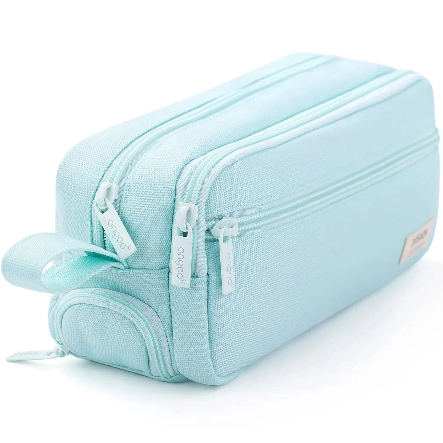 Pastel Double-Zip Pencil Pouch – Large Capacity School & Office Organizer