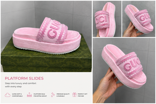 Blush Platform Slides | Plush Everyday Comfort