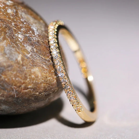 Dainty Pavé Stacking Ring