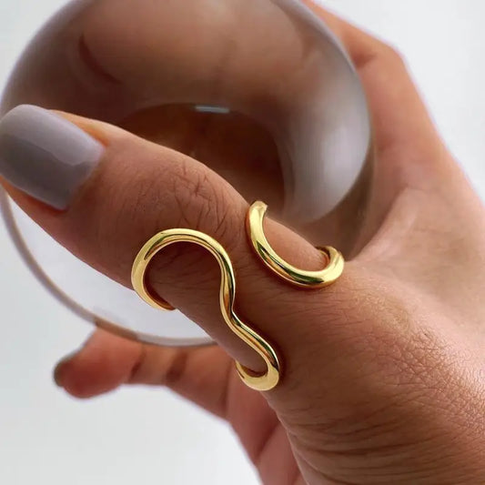 The Serpent Open Ring | Waterproof Stainless Steel Adjustable Ring