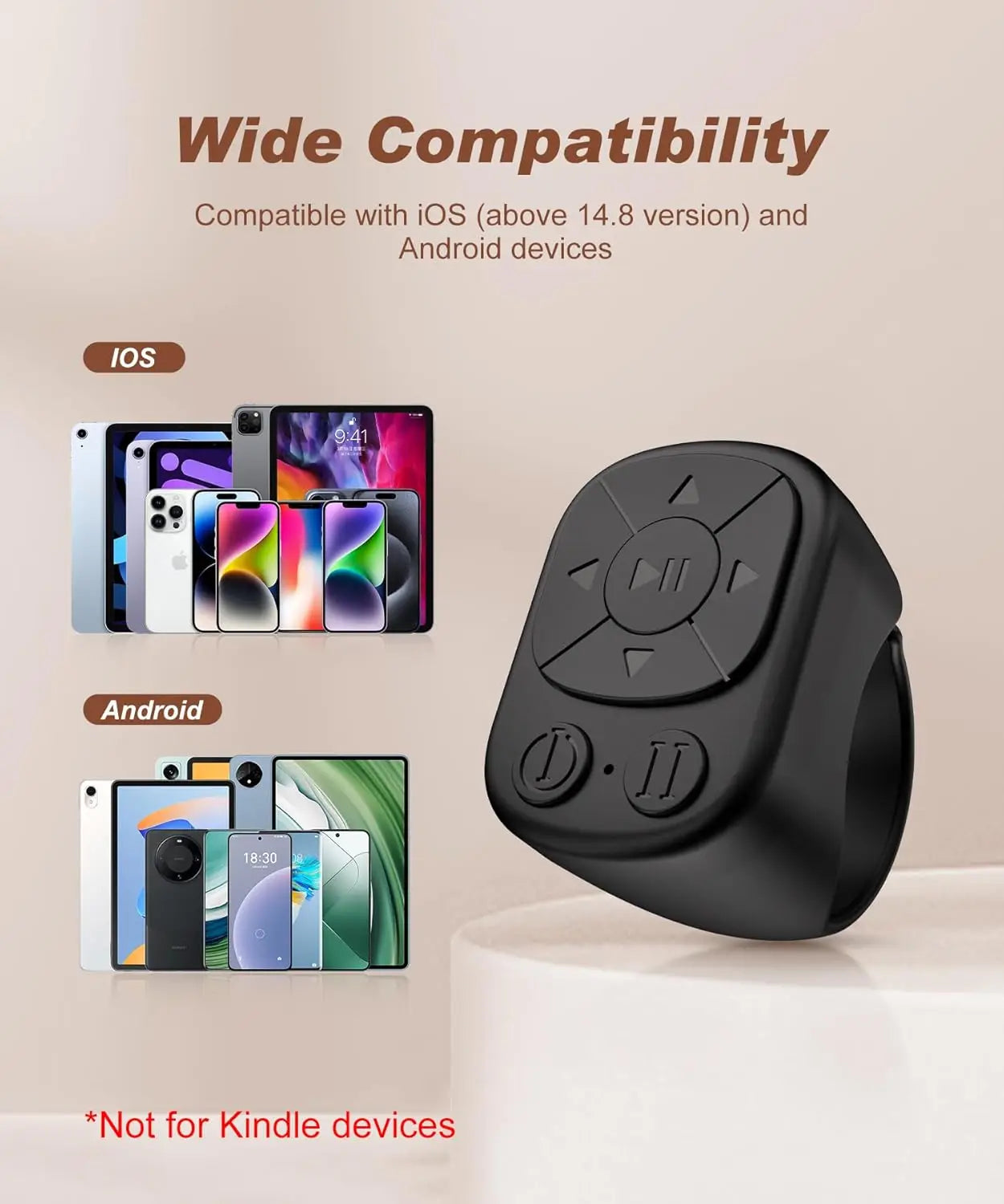 Bluetooth TikTok Scrolling Ring | Wireless Remote for Phone & Tablet