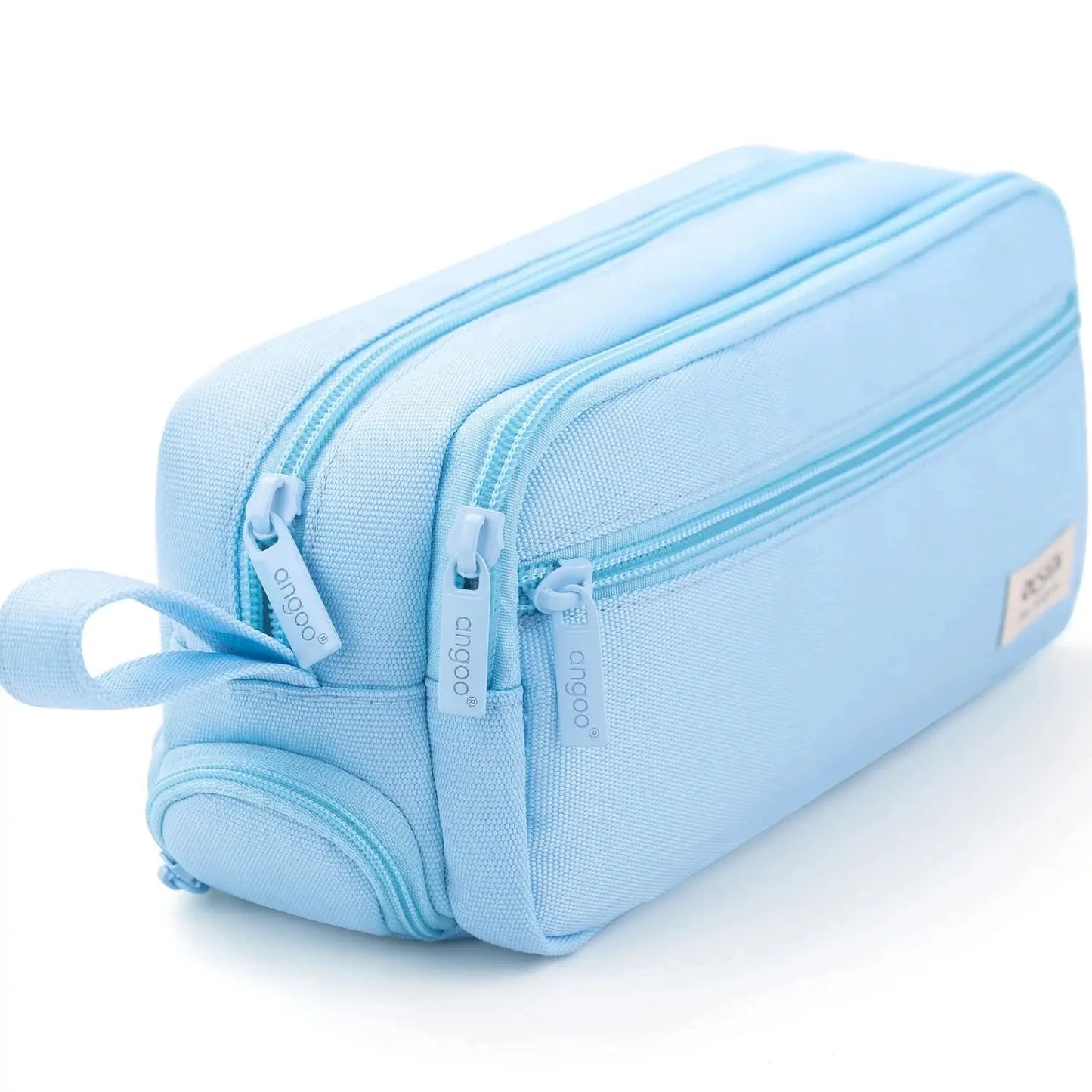Pastel Double-Zip Pencil Pouch – Large Capacity School & Office Organizer