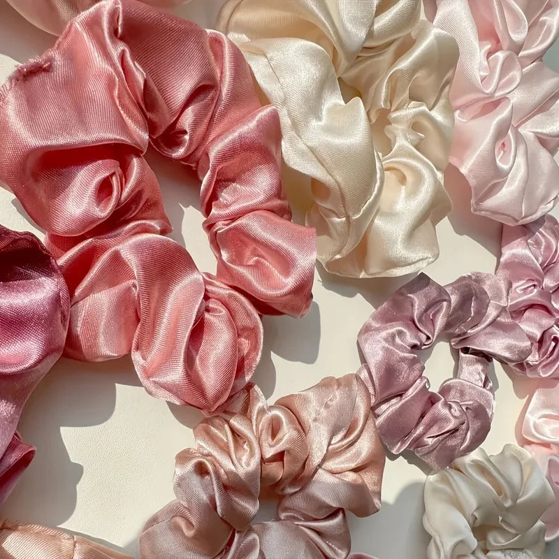 Satin Scrunchie Collection | 16-Piece Soft Hair Tie Set