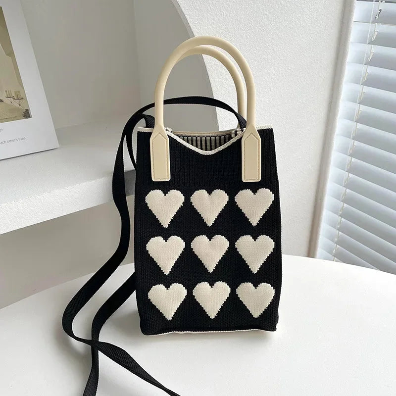 Sweetheart Knit Mini Crossbody