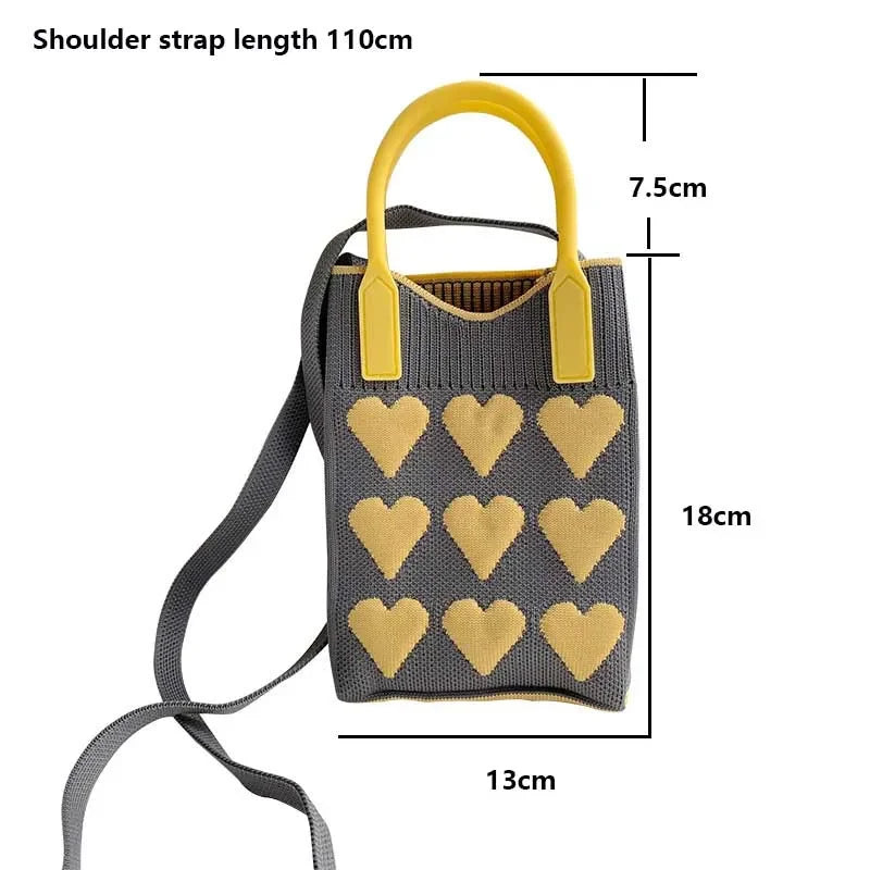 Sweetheart Knit Mini Crossbody