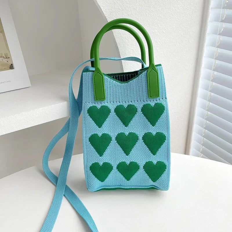 Sweetheart Knit Mini Crossbody