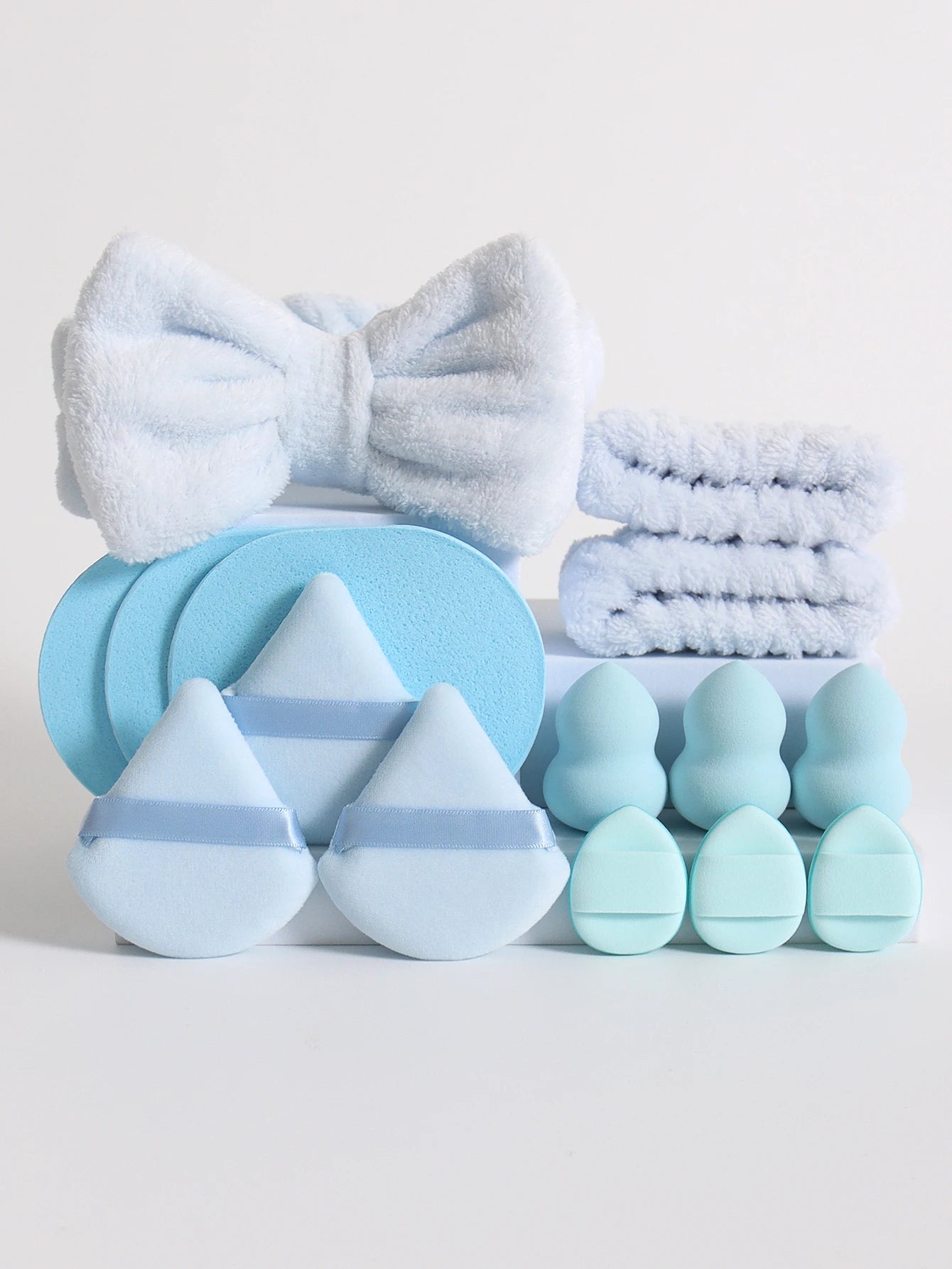 The Everything Beauty Set | 15-Piece Makeup Sponge & Spa Headband Kit