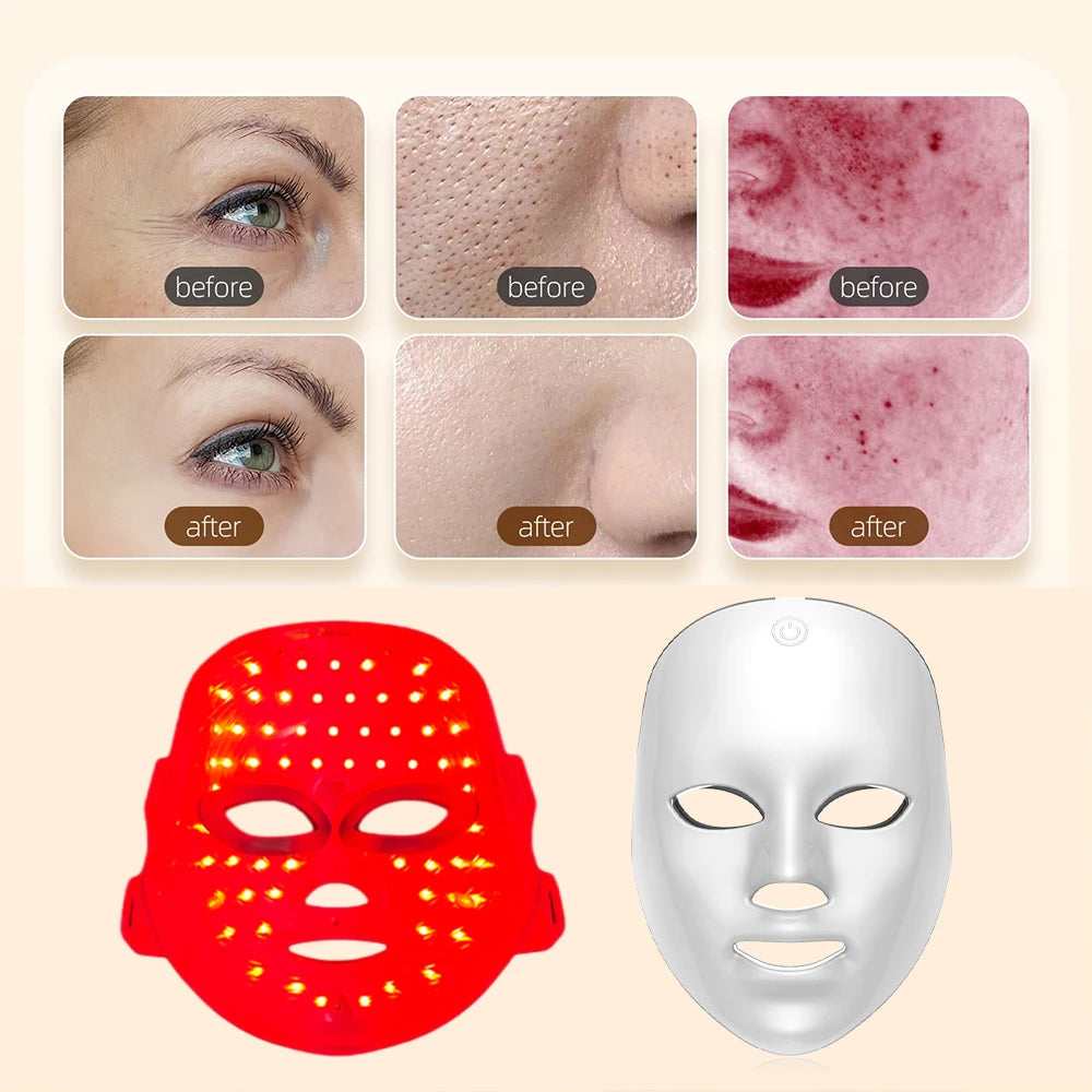 7-Color LED Light Therapy Face Mask | Rechargeable Skincare Mask