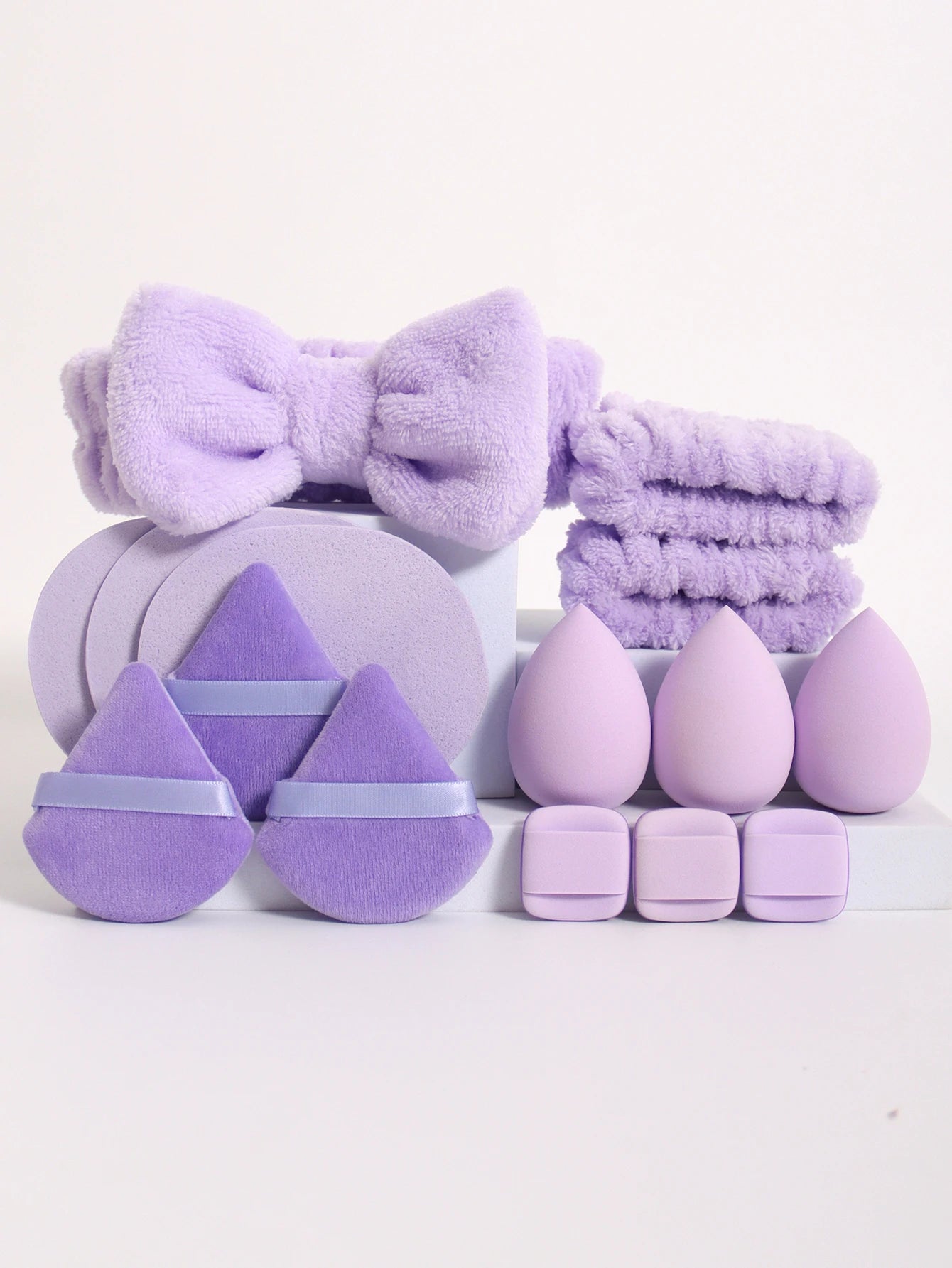 The Everything Beauty Set | 15-Piece Makeup Sponge & Spa Headband Kit