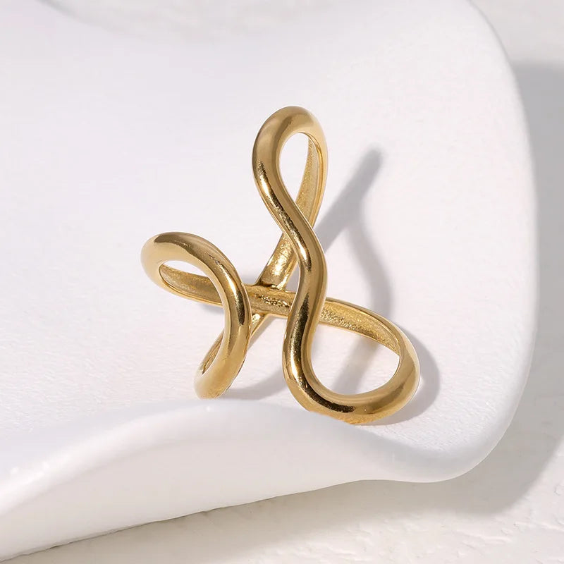 The Serpent Open Ring | Waterproof Stainless Steel Adjustable Ring