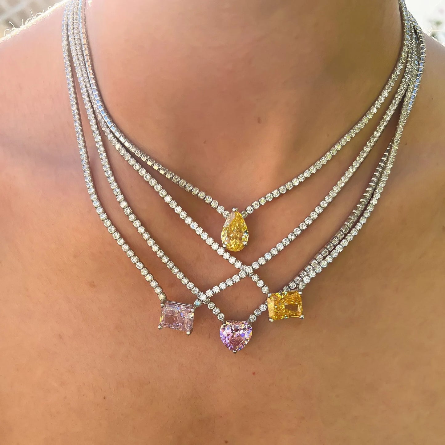 Celeste Crystal Necklace Collection