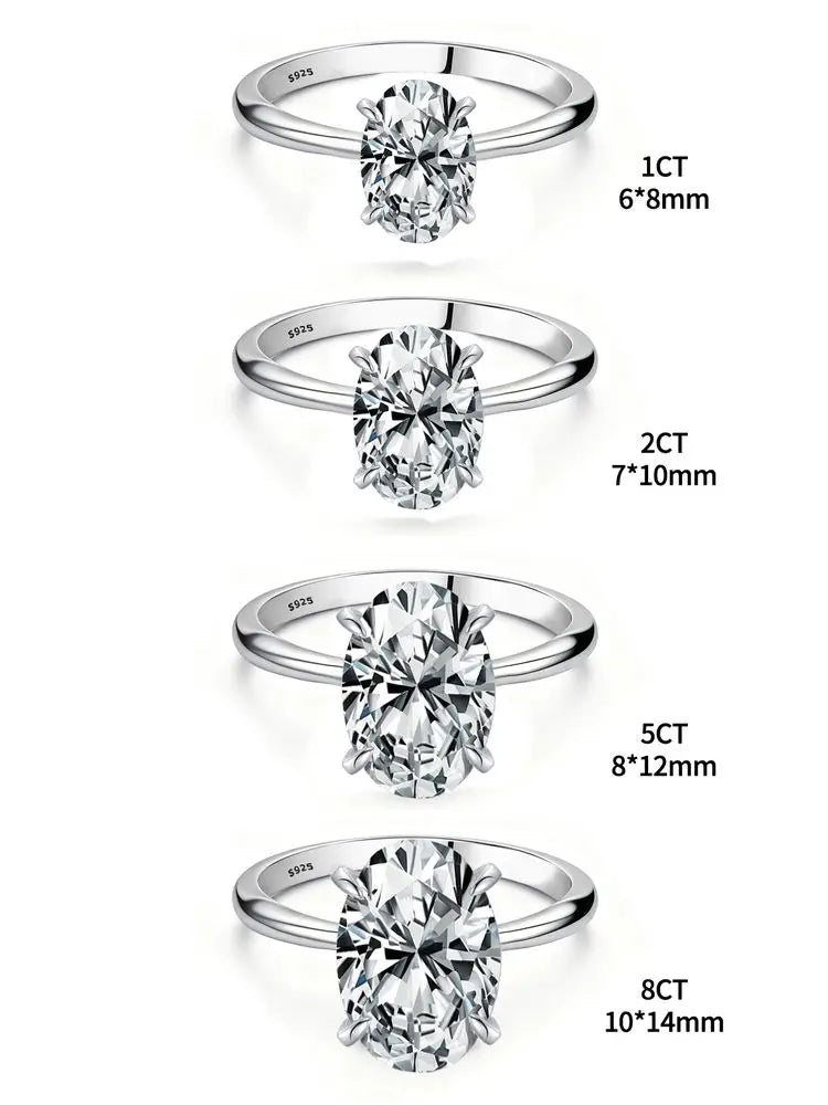 The Everly Ring | 925 Sterling Silver Oval Solitaire Ring