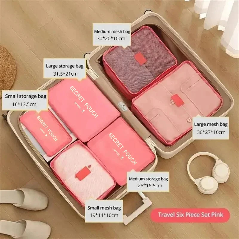 6-Piece Travel Packing Cube Organizer Set