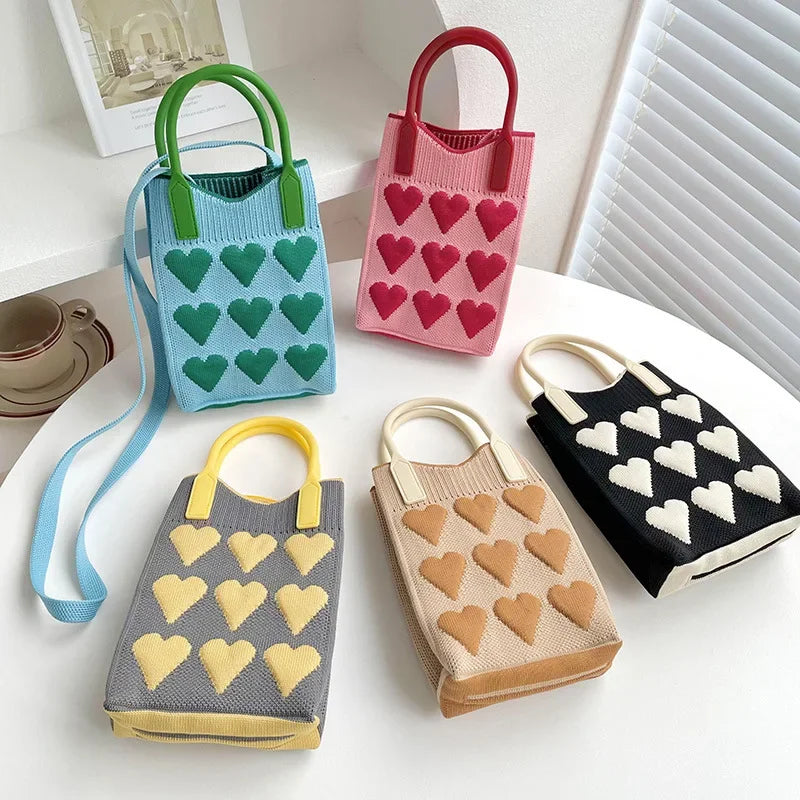 Sweetheart Knit Mini Crossbody