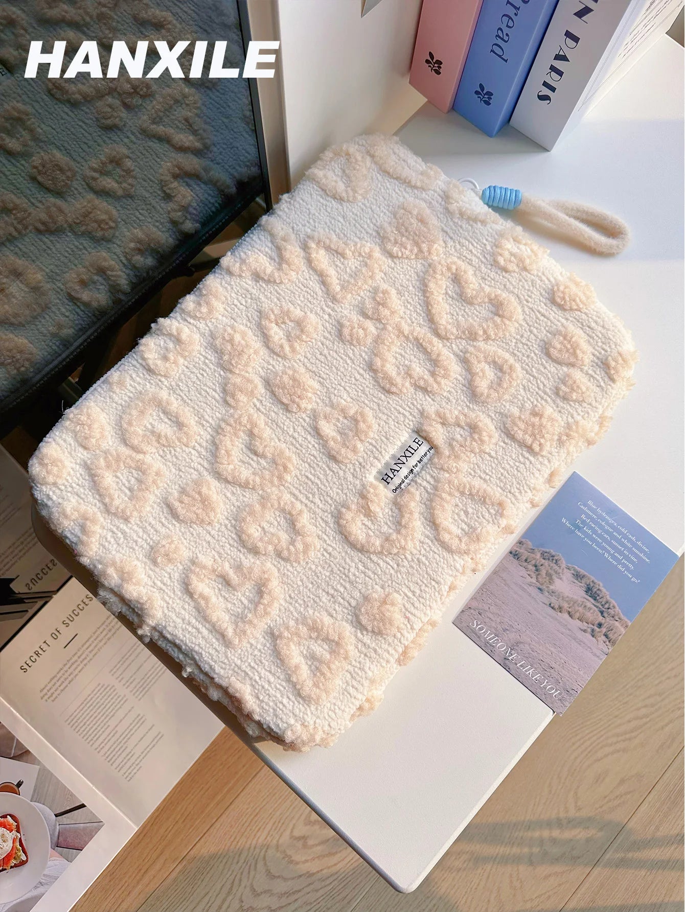 Plush Heart Laptop Sleeve | Cozy Padded Case for MacBook, iPad & Laptops