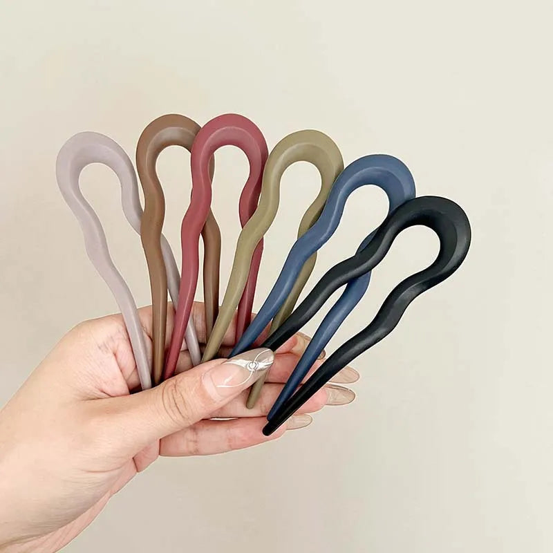 French Twist Hair Pin – Chic Tortoiseshell U-Shaped Hair Fork