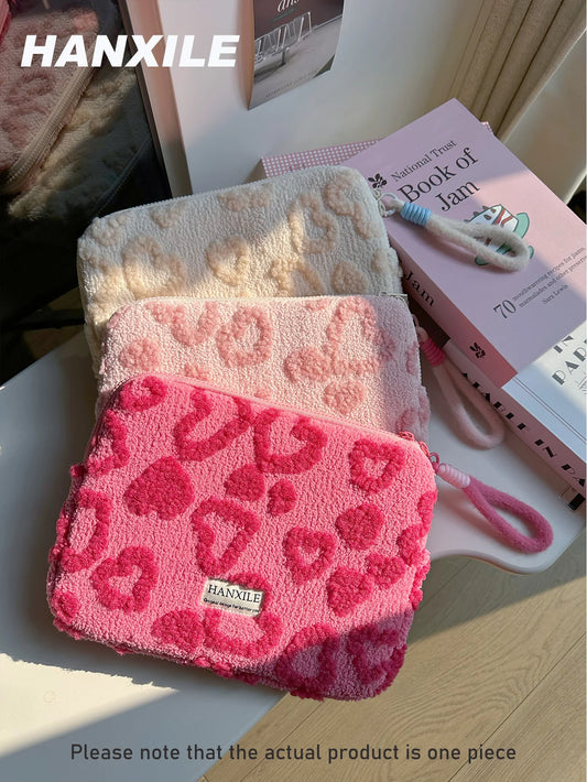 Plush Heart Laptop Sleeve | Cozy Padded Case for MacBook, iPad & Laptops