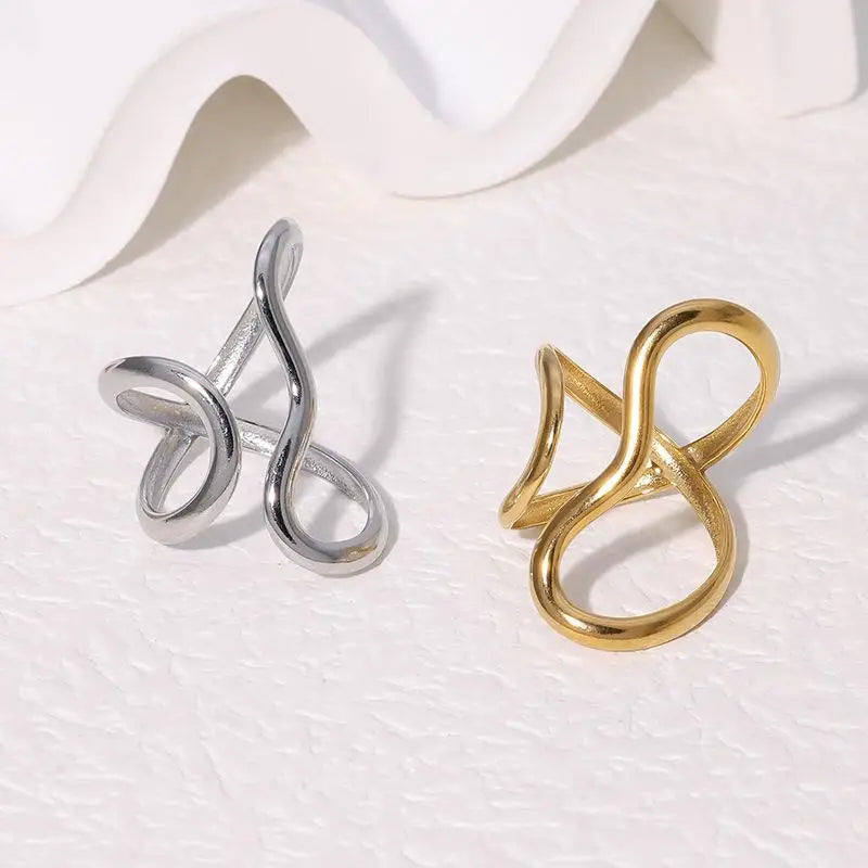 The Serpent Open Ring | Waterproof Stainless Steel Adjustable Ring