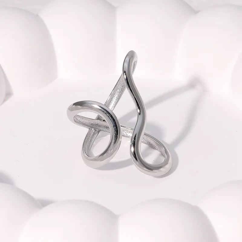 The Serpent Open Ring | Waterproof Stainless Steel Adjustable Ring