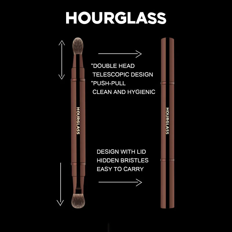 Hourglass Dual-Ended Precision Eyeshadow Brush – Blending & Detail Makeup Brush