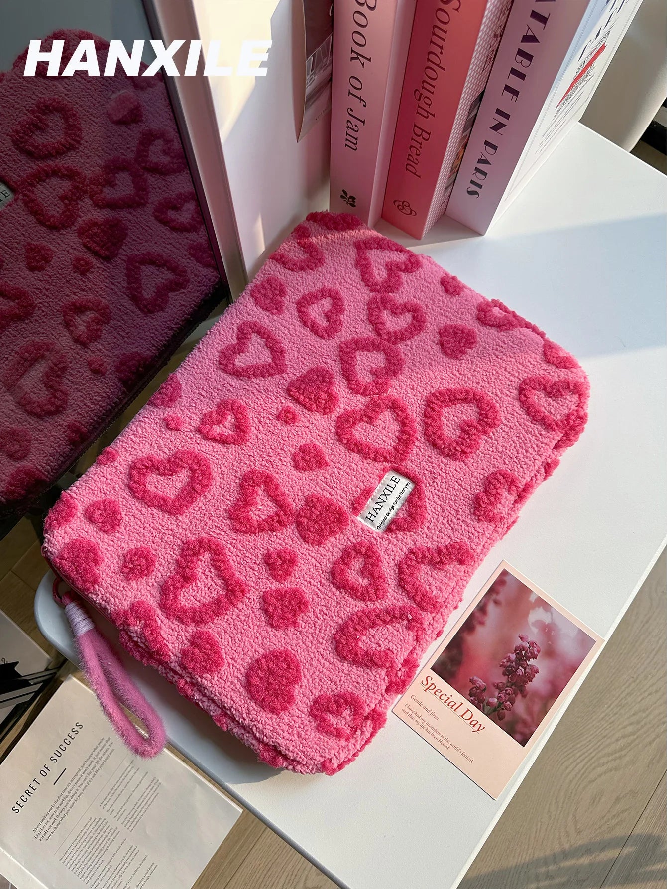 Plush Heart Laptop Sleeve | Cozy Padded Case for MacBook, iPad & Laptops
