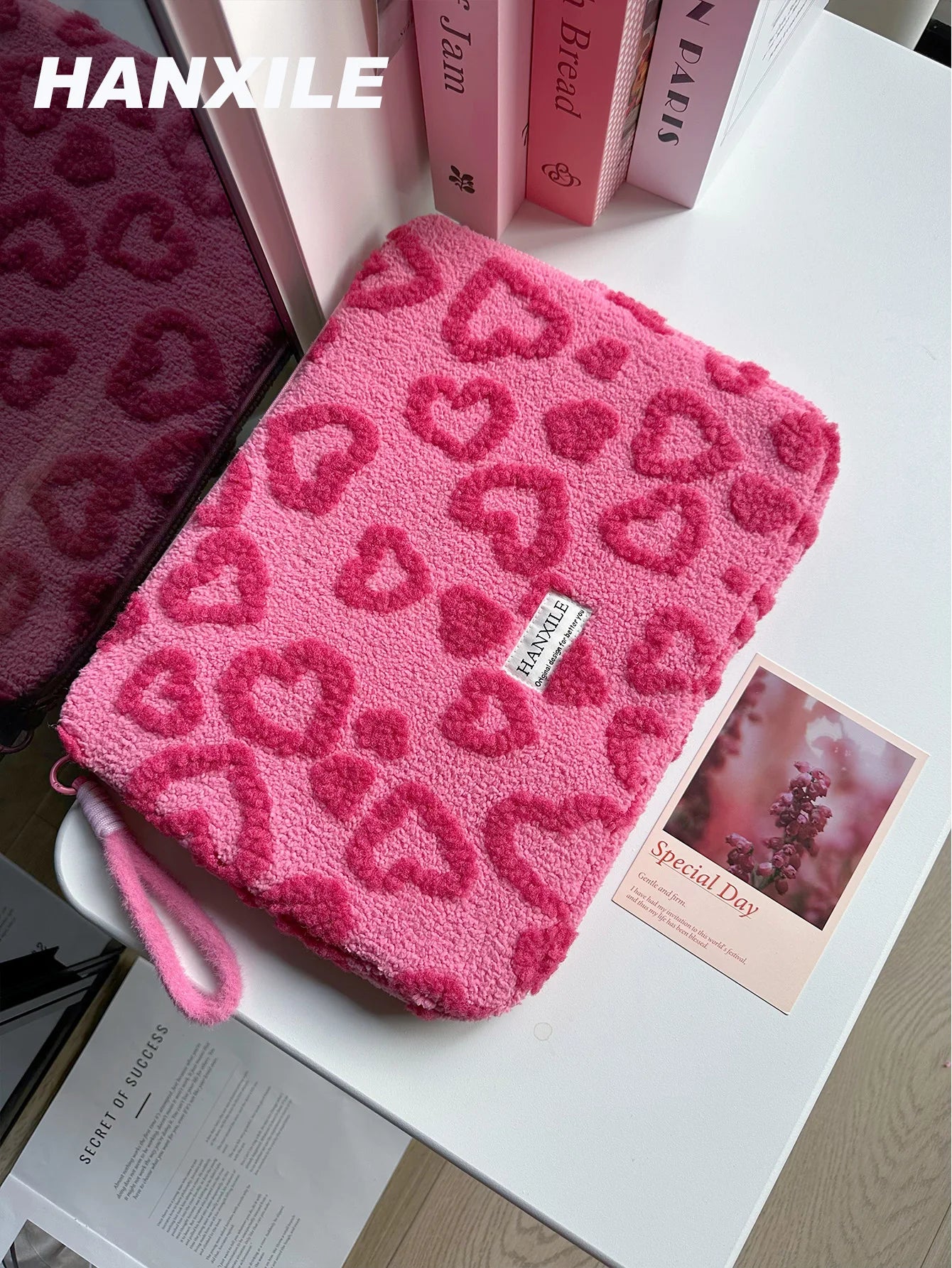Plush Heart Laptop Sleeve | Cozy Padded Case for MacBook, iPad & Laptops