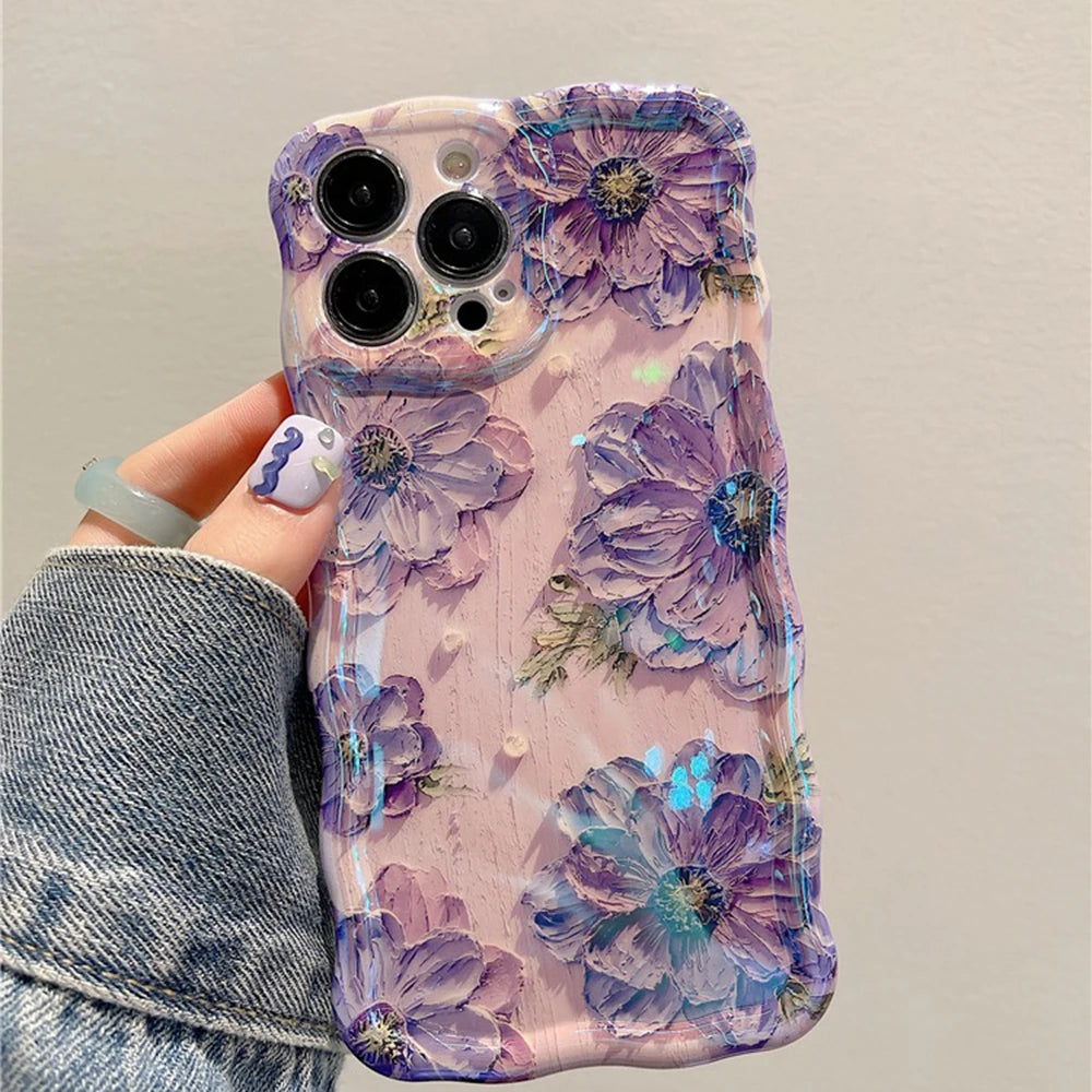Vintage Floral Clear iPhone Case | Pink Blossom Aesthetic Case