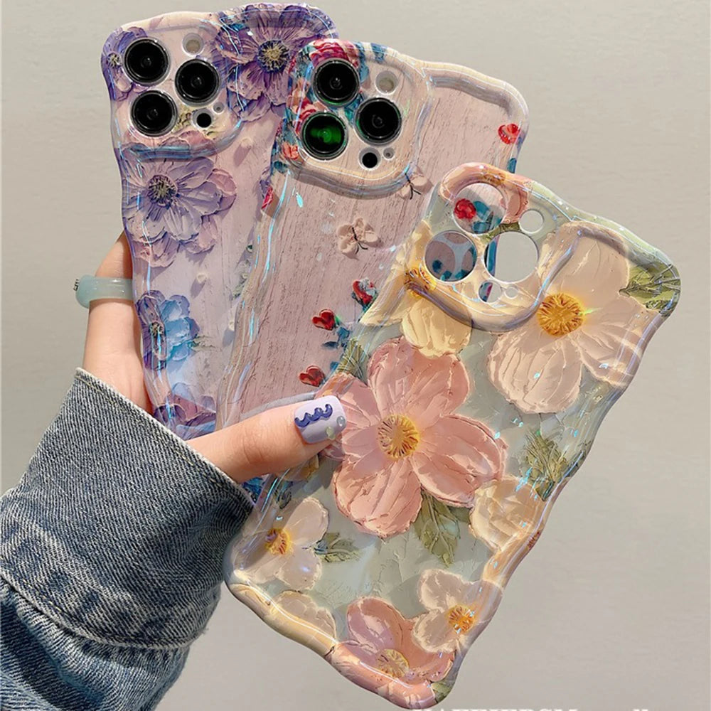 Vintage Floral Clear iPhone Case | Pink Blossom Aesthetic Case