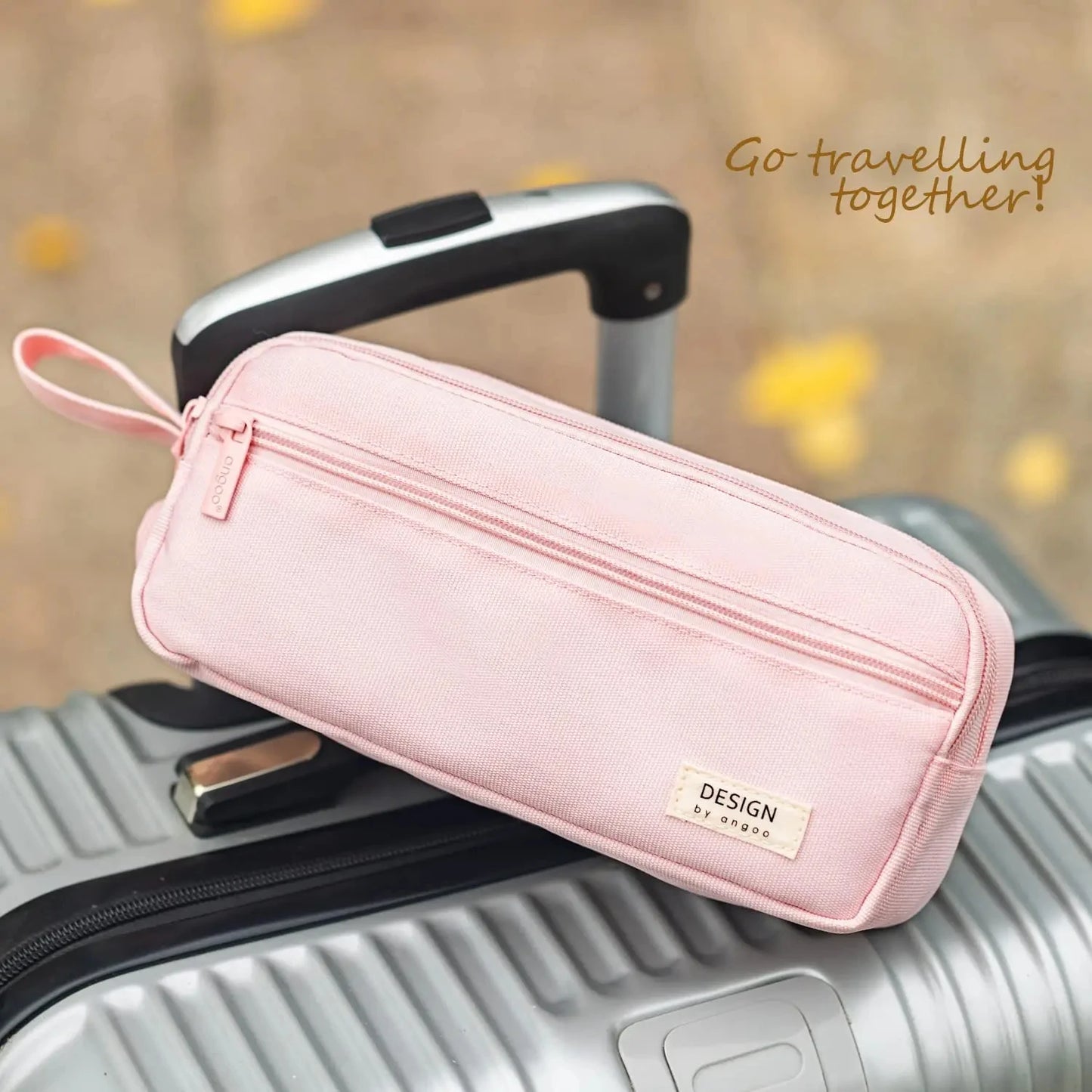 Pastel Double-Zip Pencil Pouch – Large Capacity School & Office Organizer