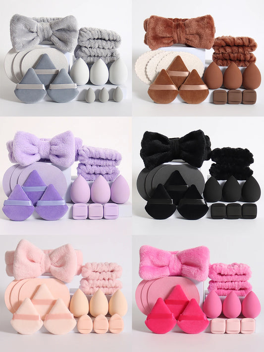 The Everything Beauty Set | 15-Piece Makeup Sponge & Spa Headband Kit