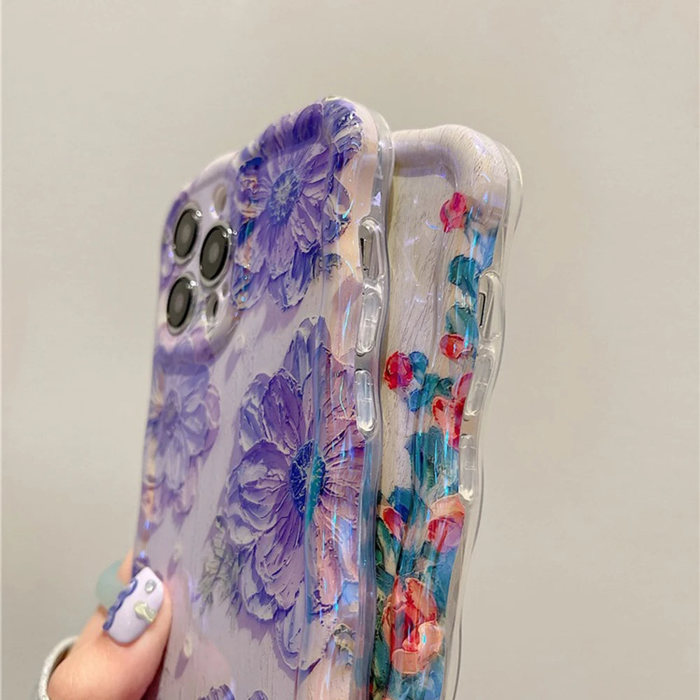 Vintage Floral Clear iPhone Case | Pink Blossom Aesthetic Case