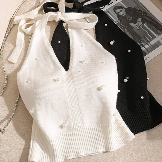 Amélie Backless Halter Top
