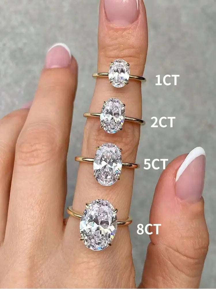 The Everly Ring | 925 Sterling Silver Oval Solitaire Ring