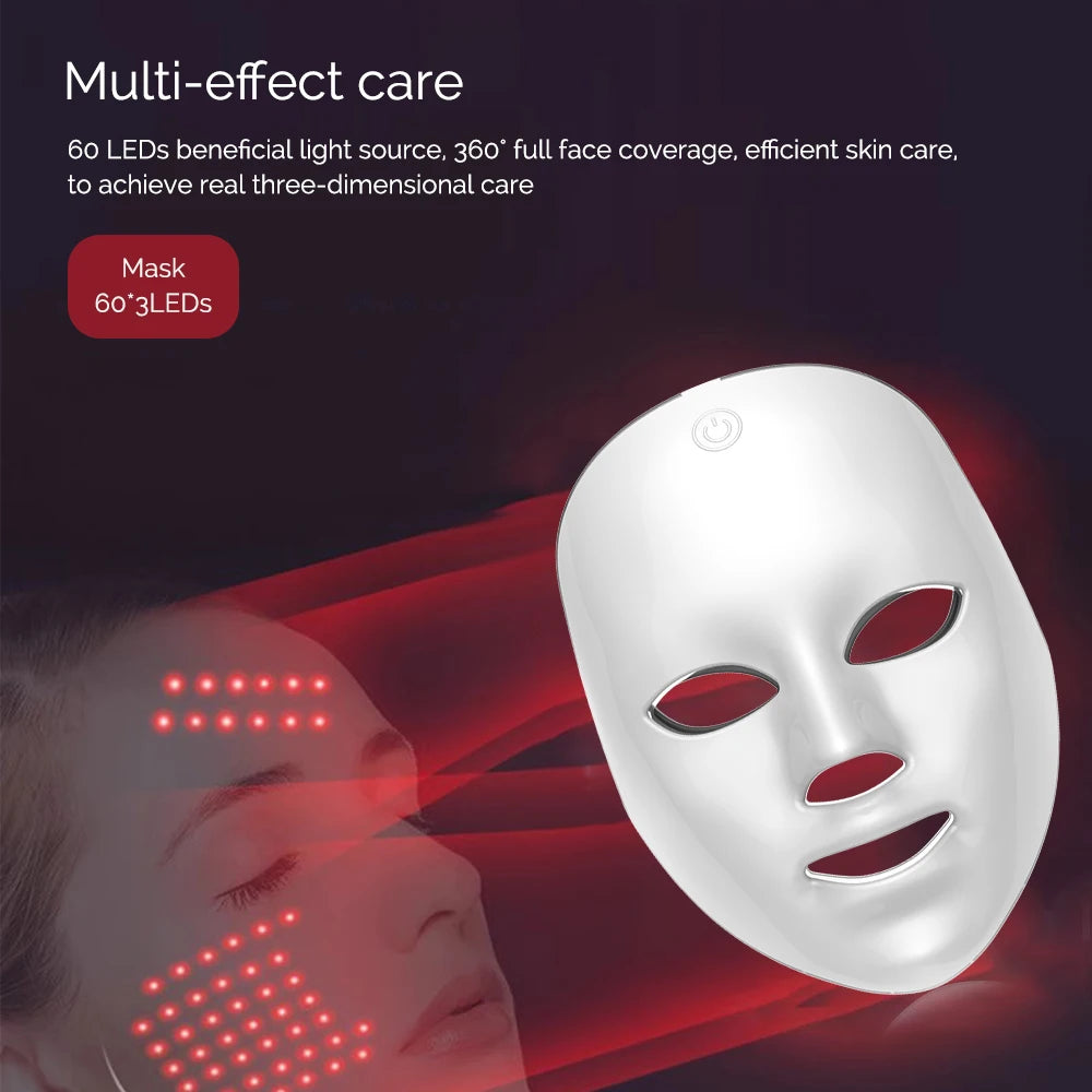 7-Color LED Light Therapy Face Mask | Rechargeable Skincare Mask
