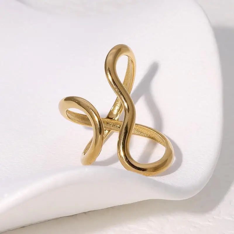The Serpent Open Ring | Waterproof Stainless Steel Adjustable Ring