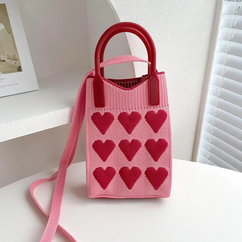 Sweetheart Knit Mini Crossbody