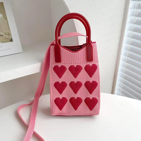 Sweetheart Knit Mini Crossbody