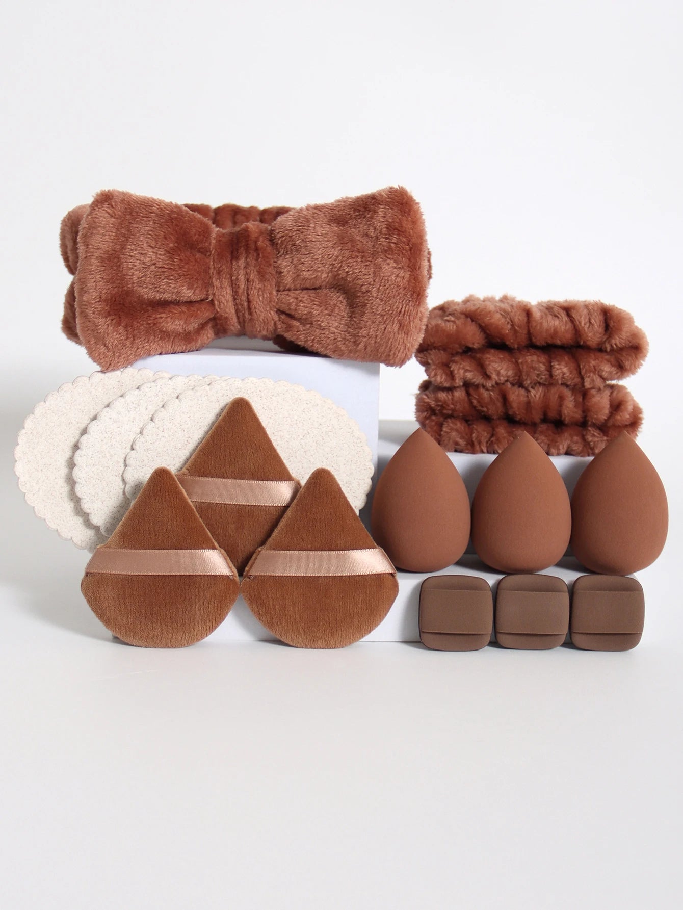 The Everything Beauty Set | 15-Piece Makeup Sponge & Spa Headband Kit
