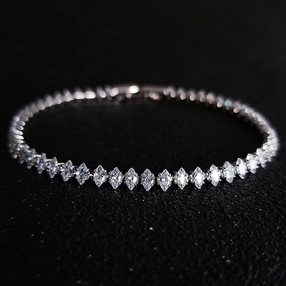 Luxe Marquise Crystal Tennis Bracelet