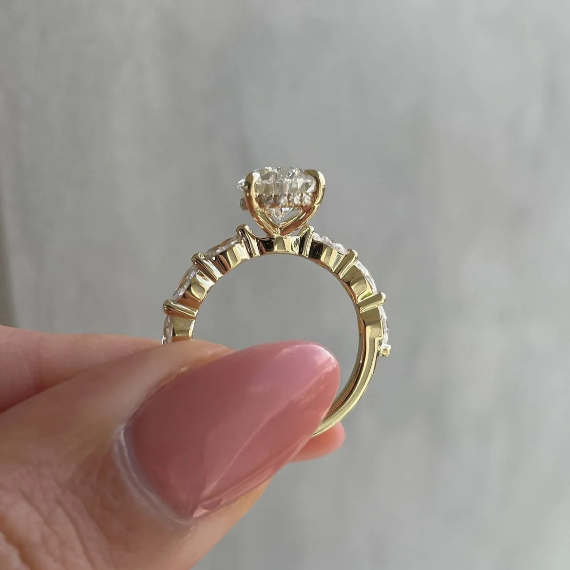 Amelia Pear Solitaire Ring