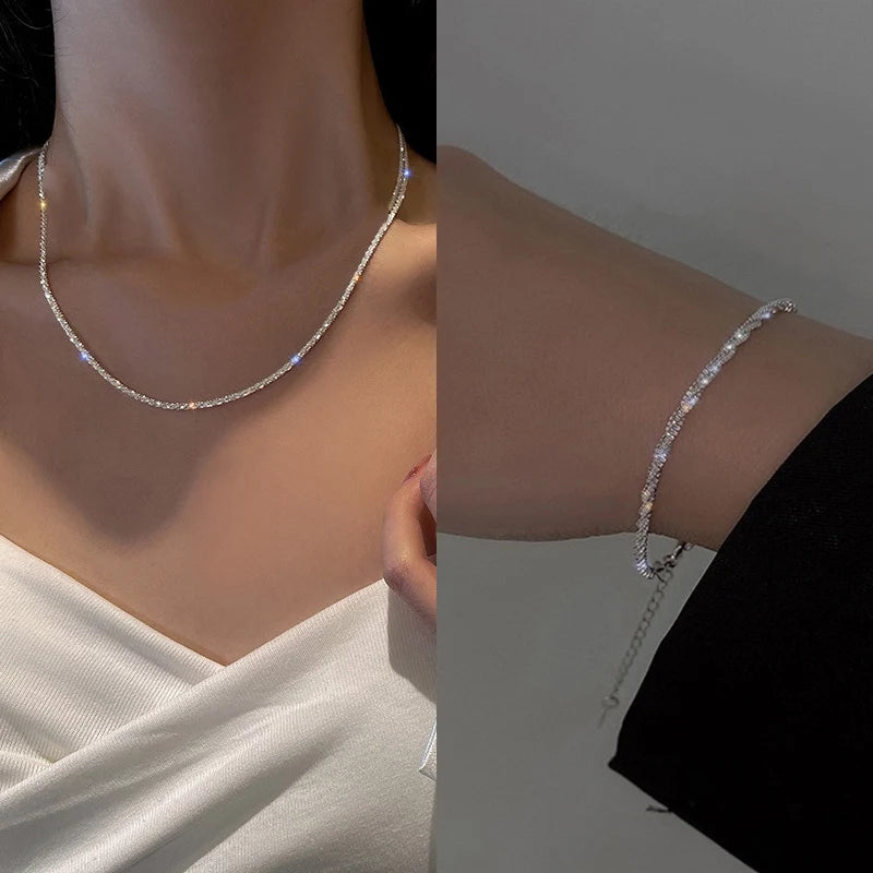 Luna Layered Necklace & Bracelet Set