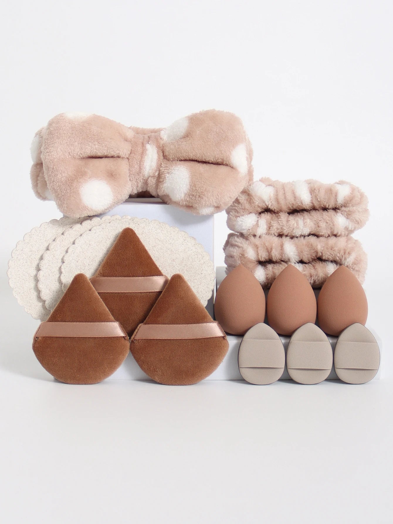 The Everything Beauty Set | 15-Piece Makeup Sponge & Spa Headband Kit