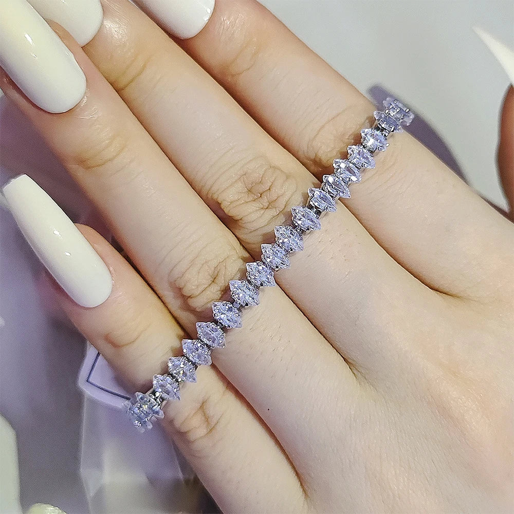 Luxe Marquise Crystal Tennis Bracelet