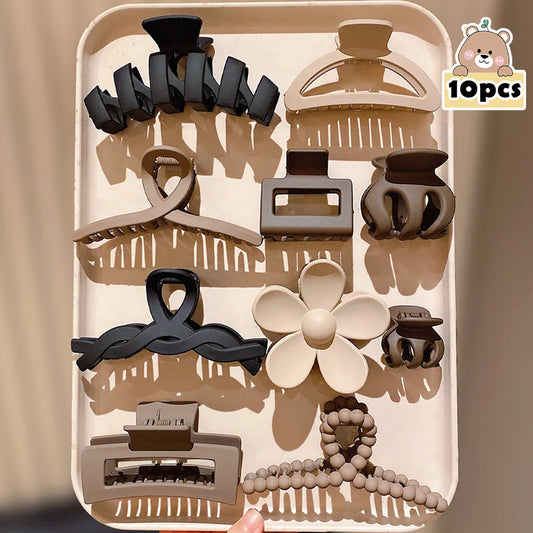 Everyday Claw Clip Set | 10-Piece Neutral Hair Clip Collection