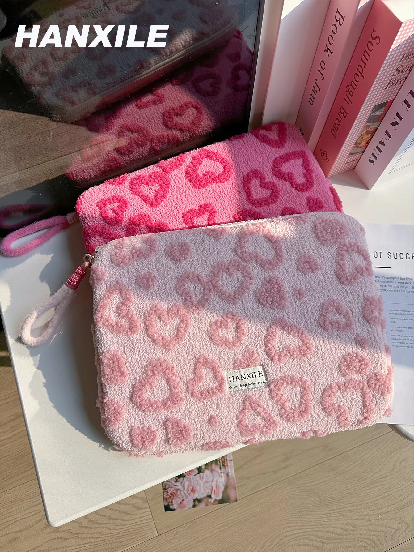 Plush Heart Laptop Sleeve | Cozy Padded Case for MacBook, iPad & Laptops