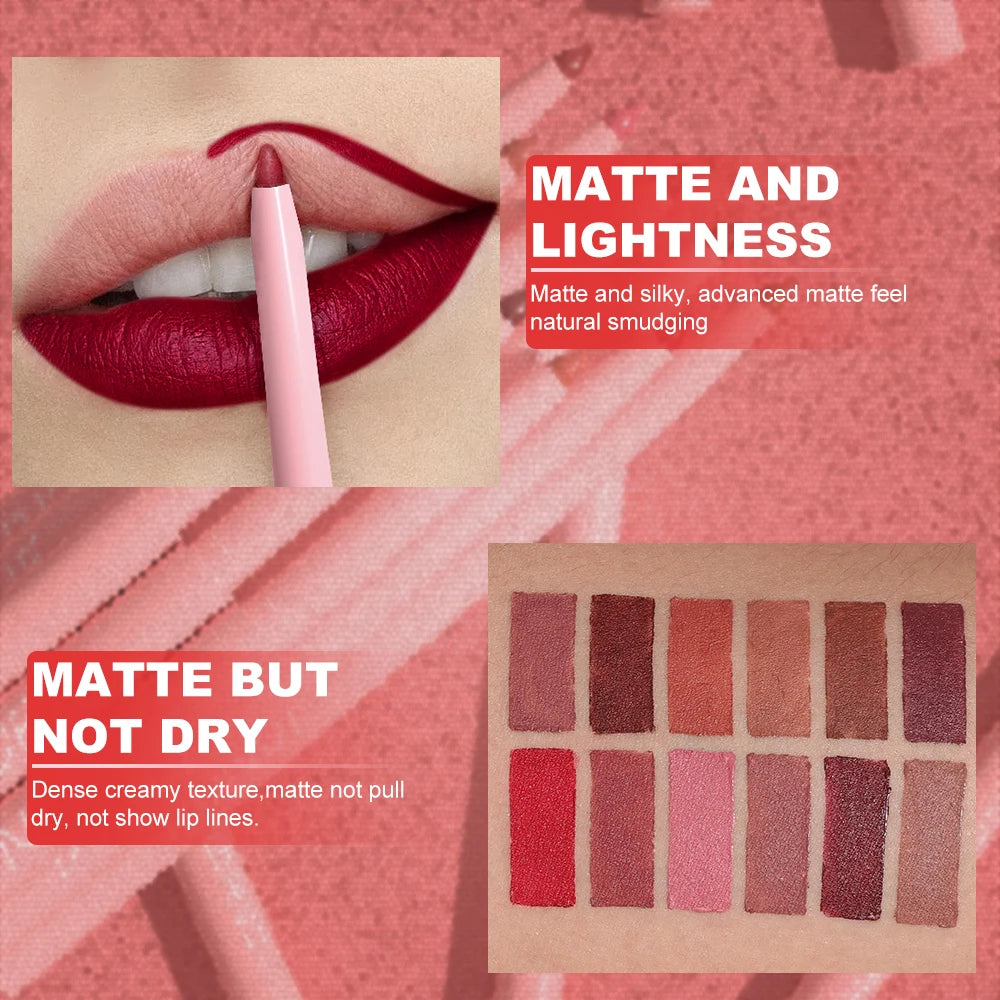 Velvet Precision Lip Liner Set – 6 Shades