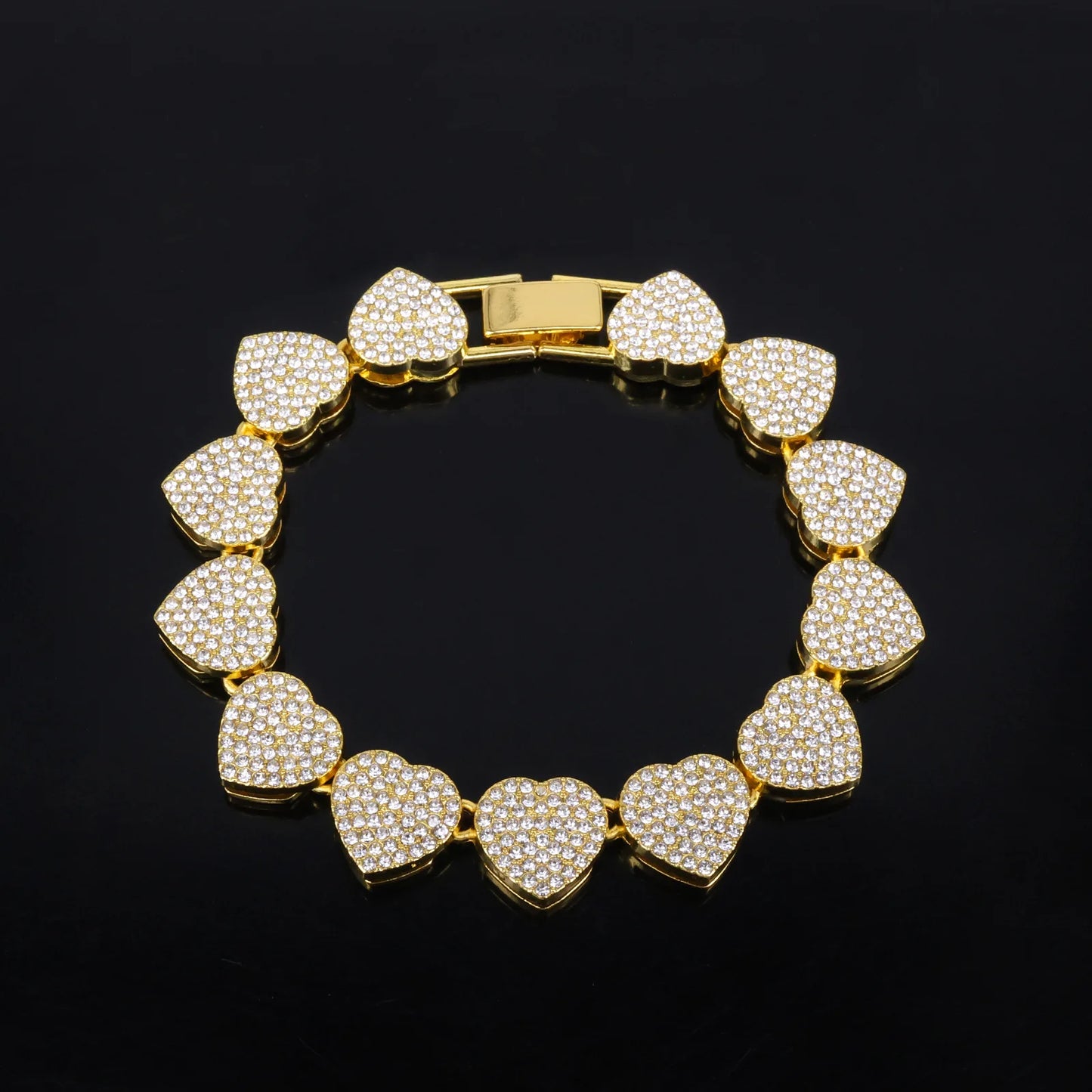 Heart Tennis Necklace & Bracelet Set